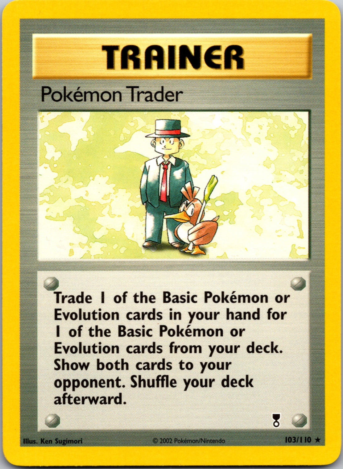 1999 Base Set 77/102 Pokémon Trader Trainer C176