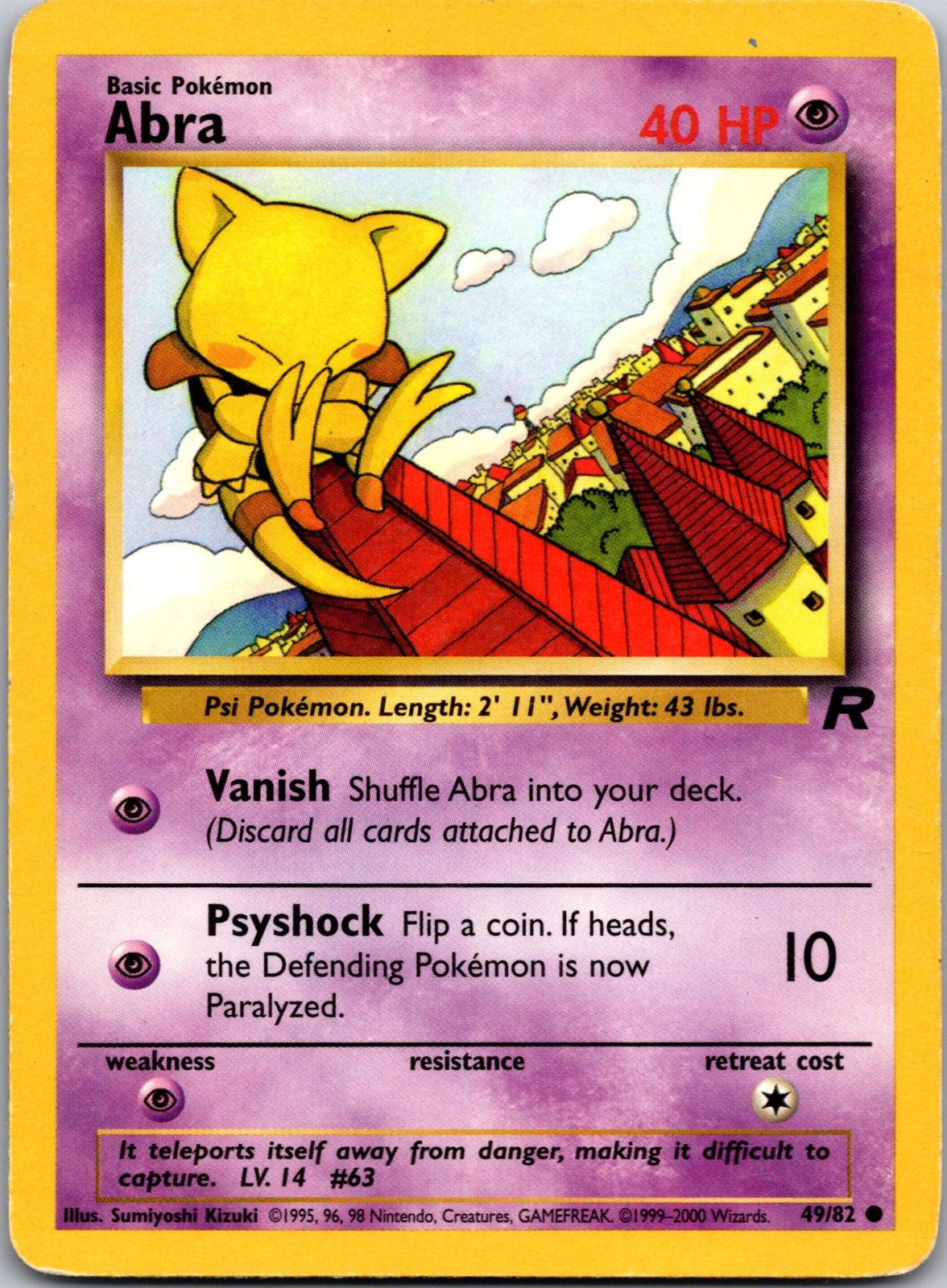 2000 Team Rocket 49/82 Abra LP