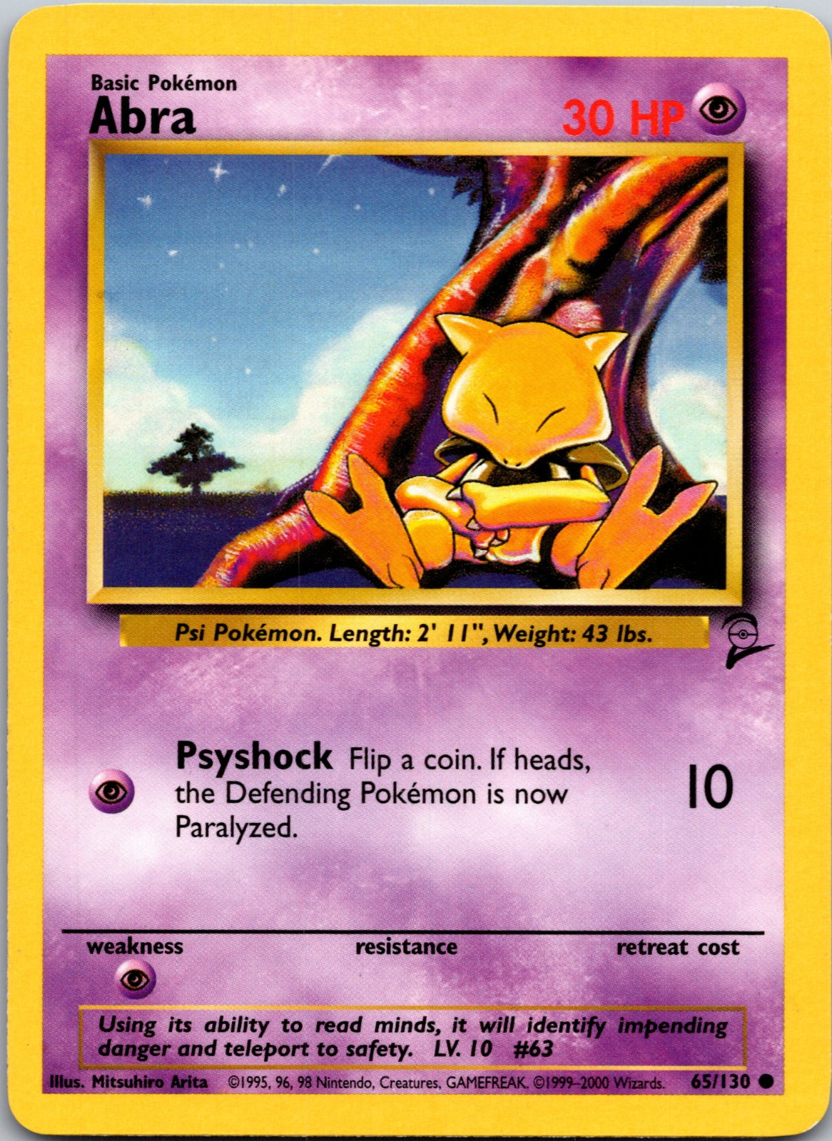 2000 Base Set 2 065/130 Abra LP