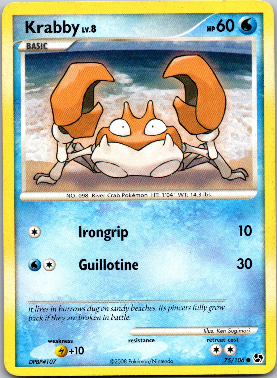 2008 Great Encounters 75/106 Krabby LP C151