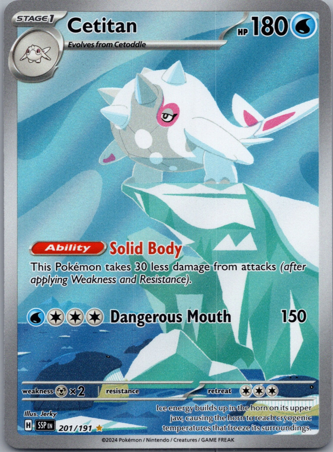 Cetitan Holofoil Illustration Rare SV08: Surging Sparks 201/191 NM