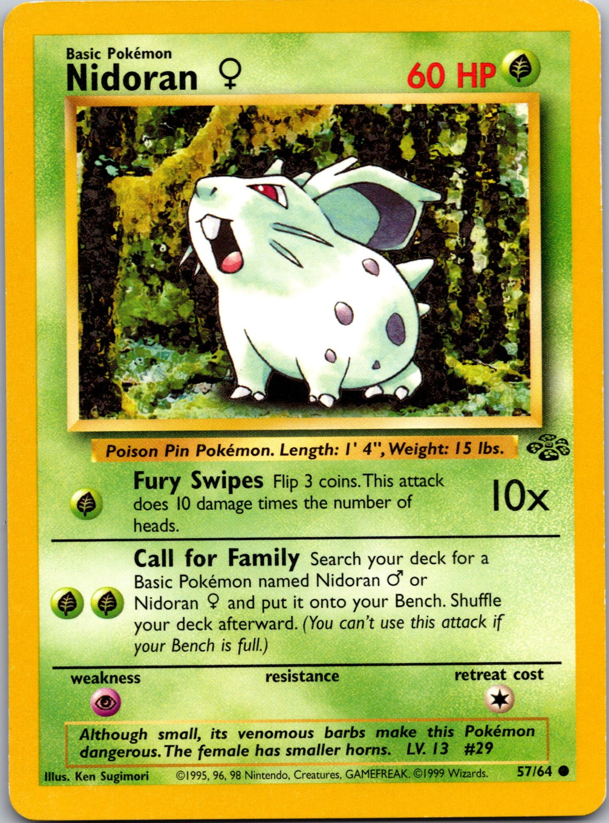 1999 Jungle 57/64 Nidoran F LP