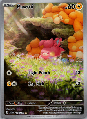 Pawmi Holofoil Illustration Rare SV: Paldean Fates 226/091 NM