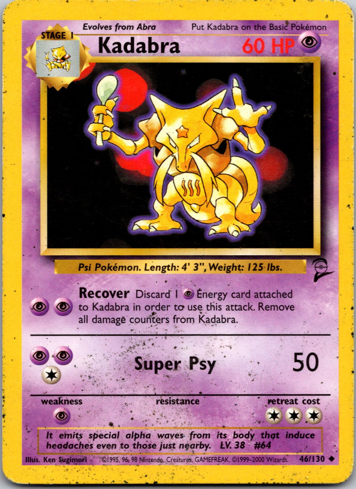 2000 Base Set 2 046/130 Kadabra LP