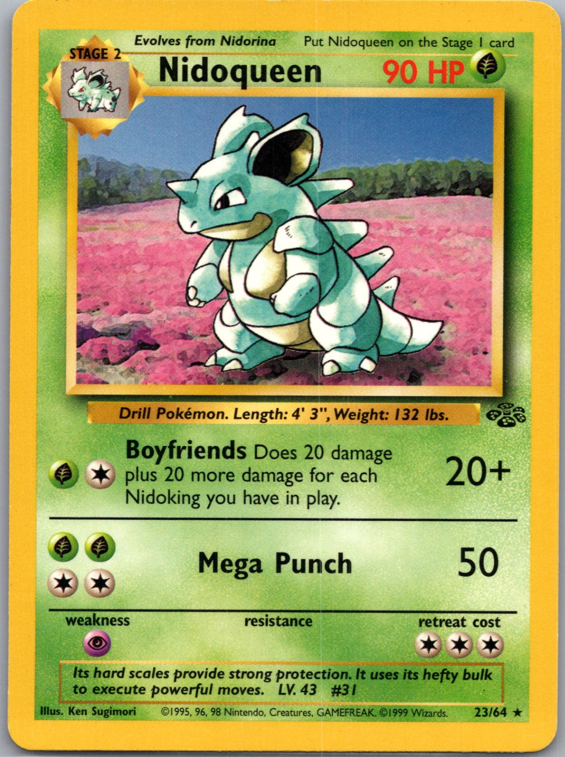 1999 Jungle 23/64 Nidoqueen (23) Rare G289
