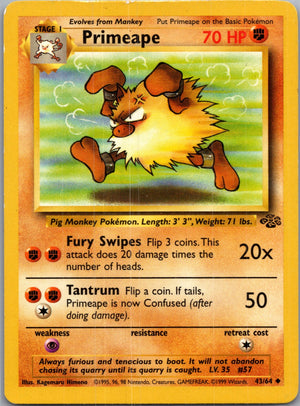 Jungle 43/64 Primeape Uncommon NM
