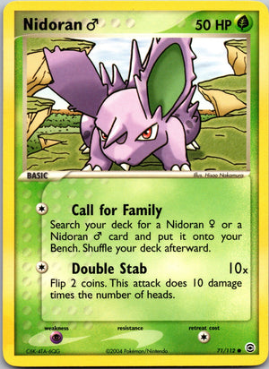 2004 FireRed and LeafGreen 71/112 Nidoran M LP