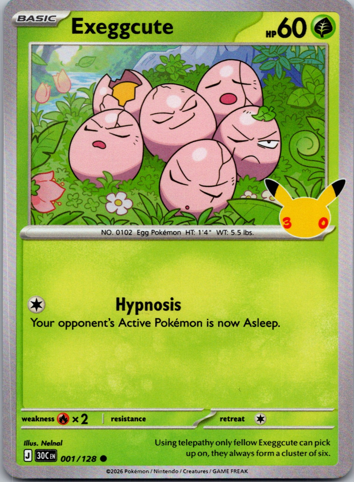 2026 ME: 30th Celebration 001/128 Exeggcute LP