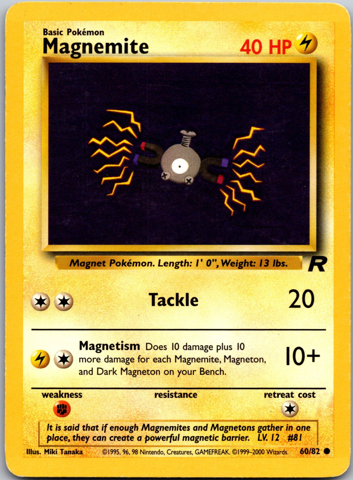 2000 Team Rocket 60/82 Magnemite LP