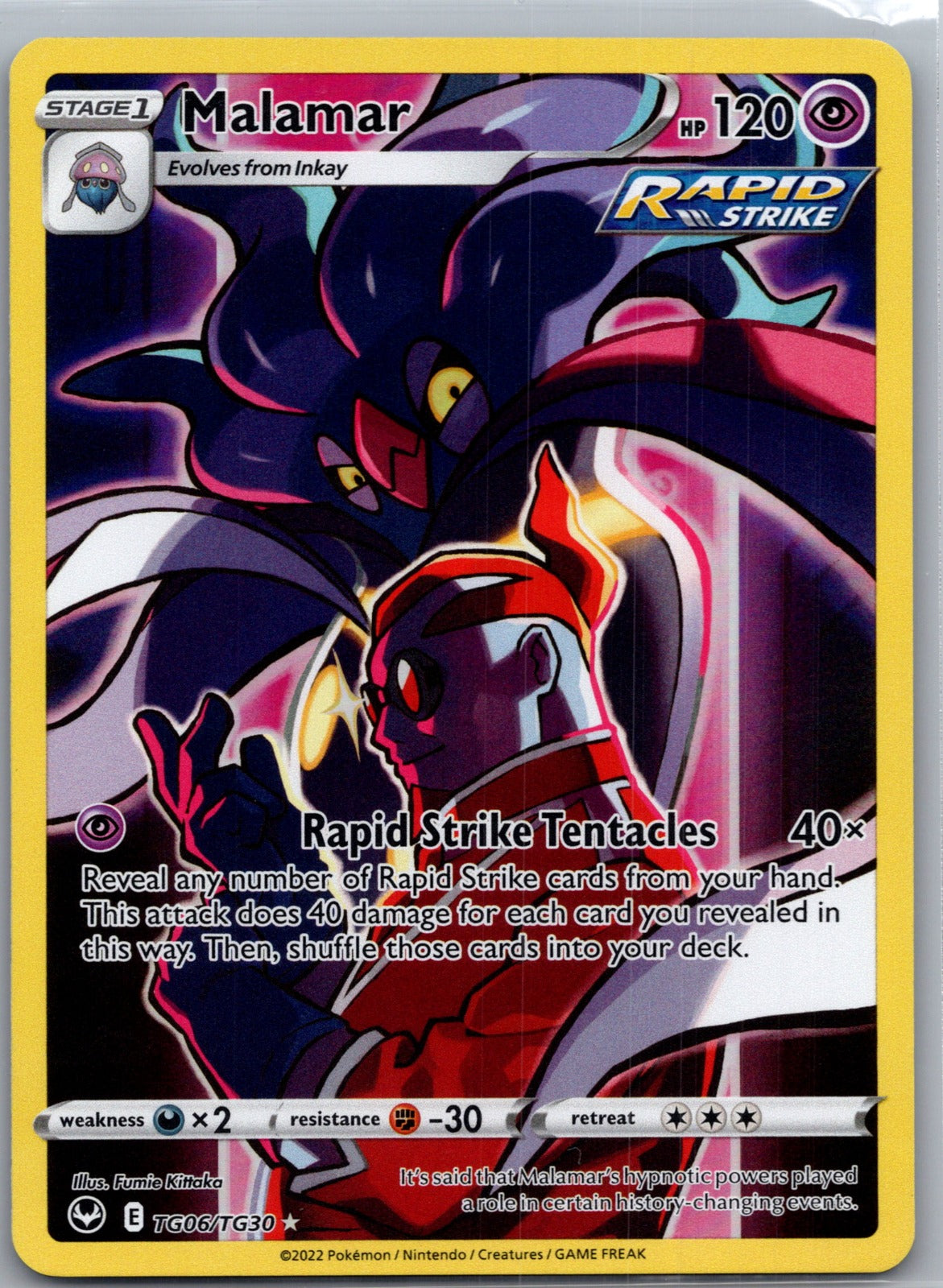 2022 SWSH12: Silver Tempest Trainer Gallery TG06/TG30 Malamar LP