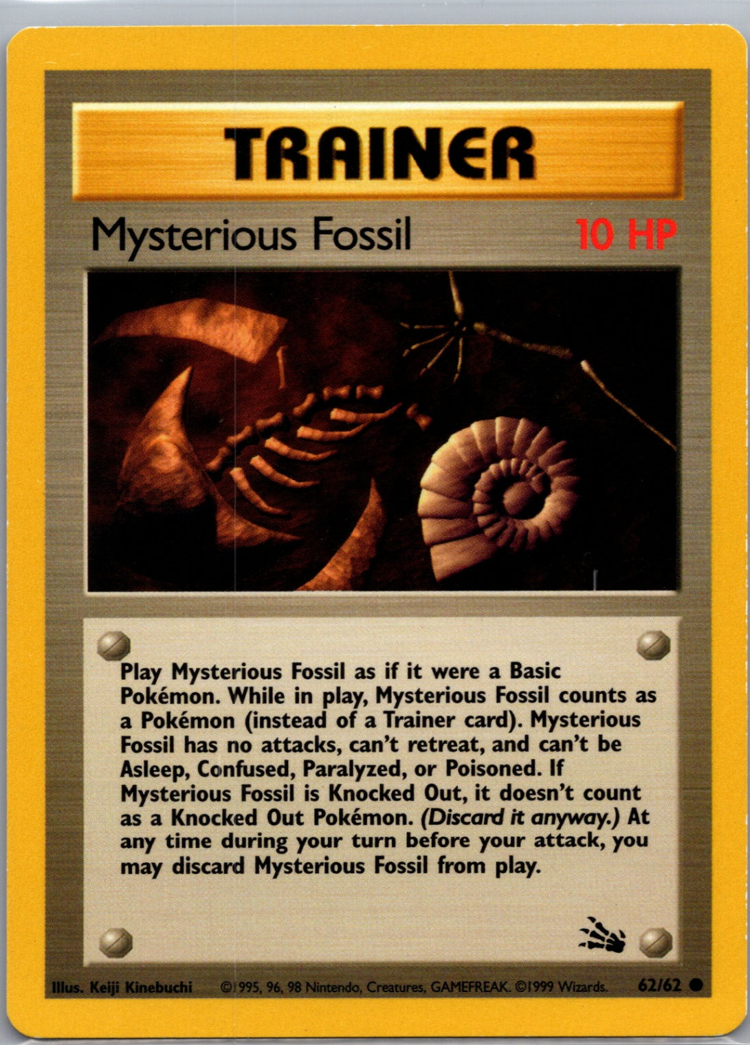 Fossil 62/62 Mysterious Fossil Common NM