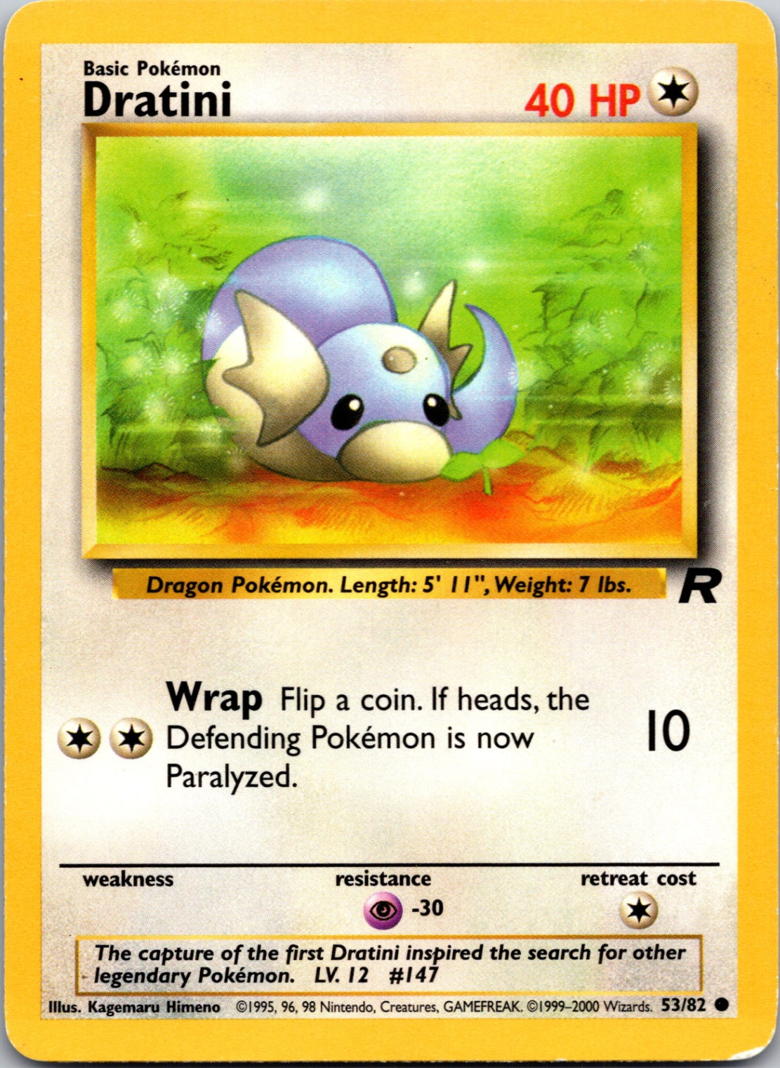 2000 Team Rocket 53/83 Dratini Common C259