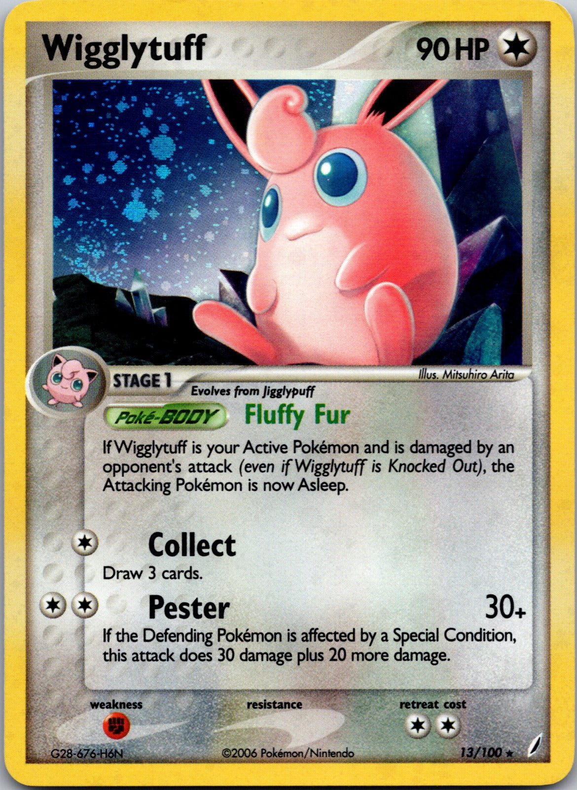 2006 Crystal Guardians 13/100 Wigglytuff NM