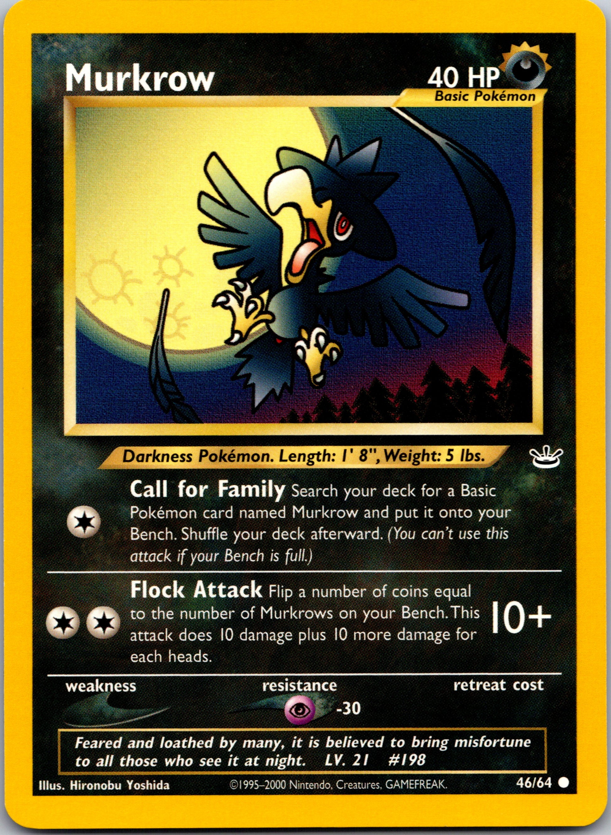 2001 Neo Revelation 46/64 Murkrow Common A53