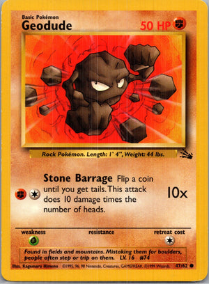 1999 Fossil #47/62 Geodude Common B171