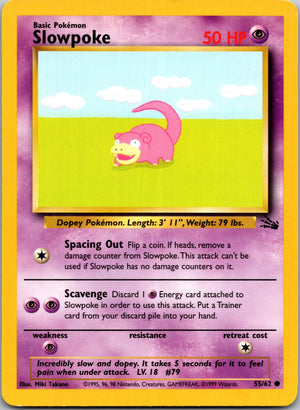 1999 Fossil #55/62 Slowpoke Common B289