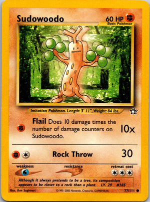 2000 Neo Genesis #077/111 Sudowoodo Common C87