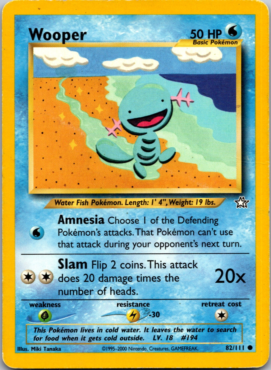 2000 Neo Genesis 082/111 Wooper Common M278