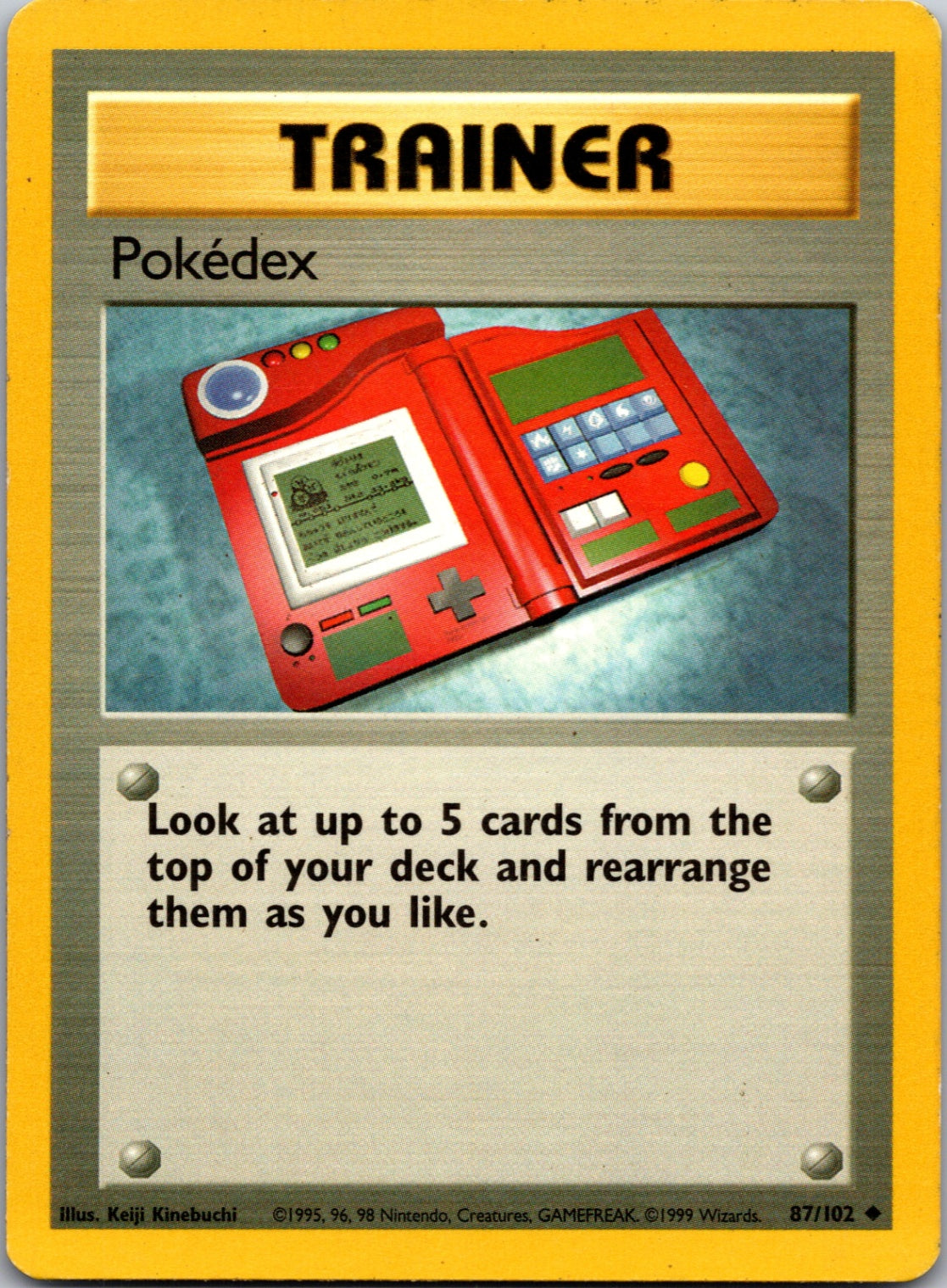 1999 Base Set #087/102 Pokedex Uncommon C186