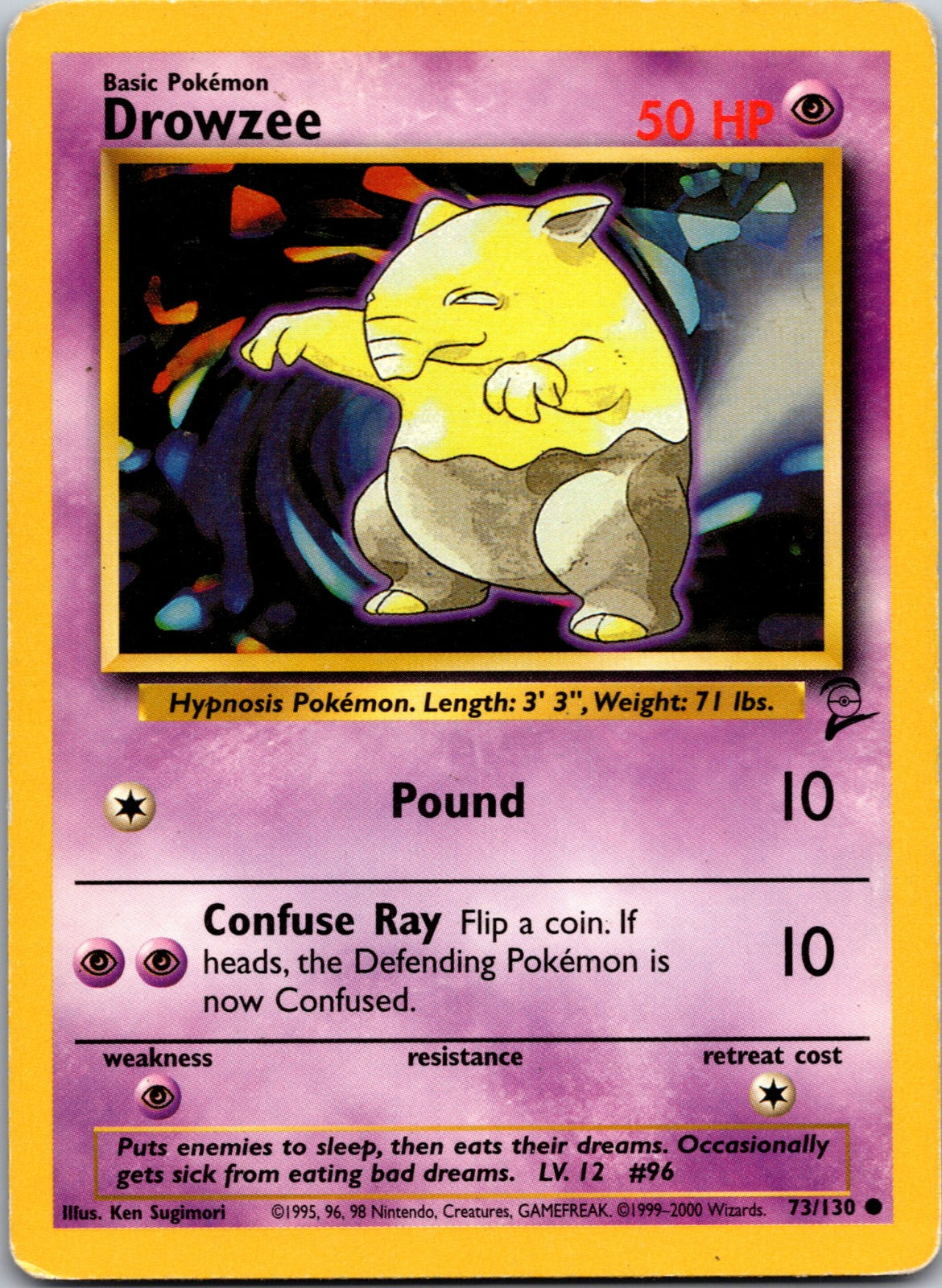 2000 Base Set 2 073/130 Drowzee LP