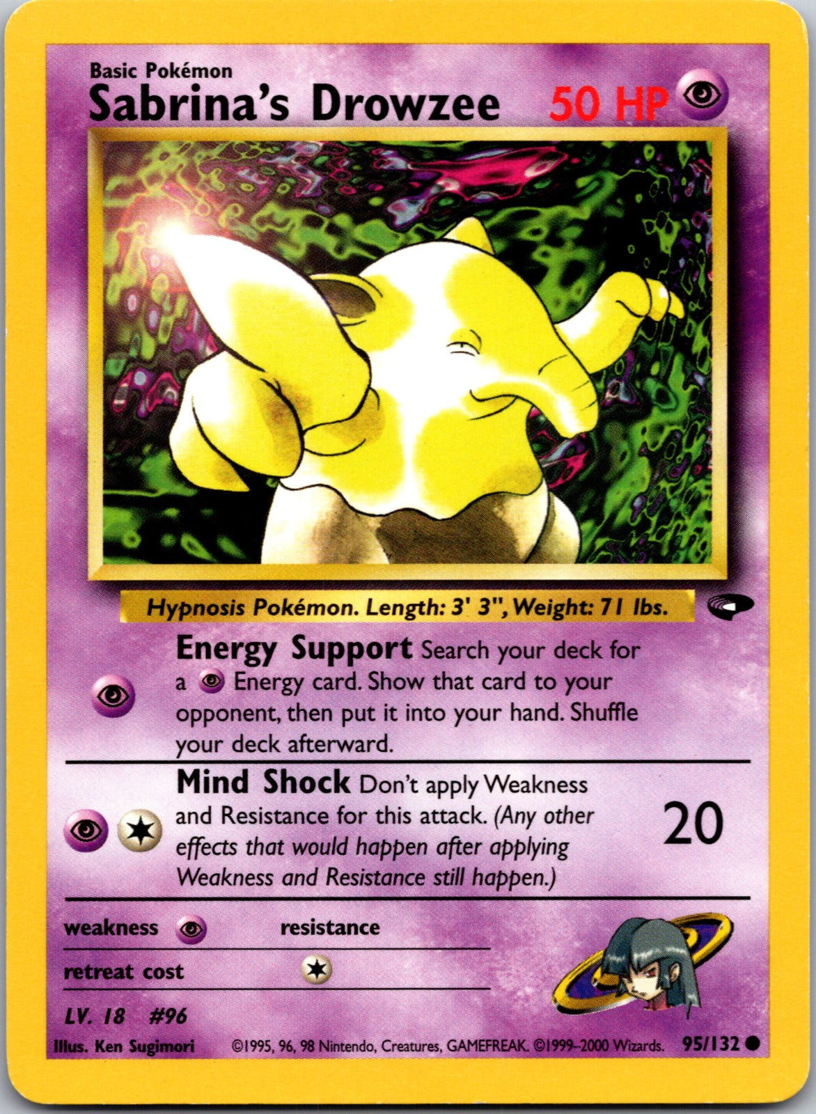 2000 Gym Challenge 095/132 Sabrina's Drowzee MP
