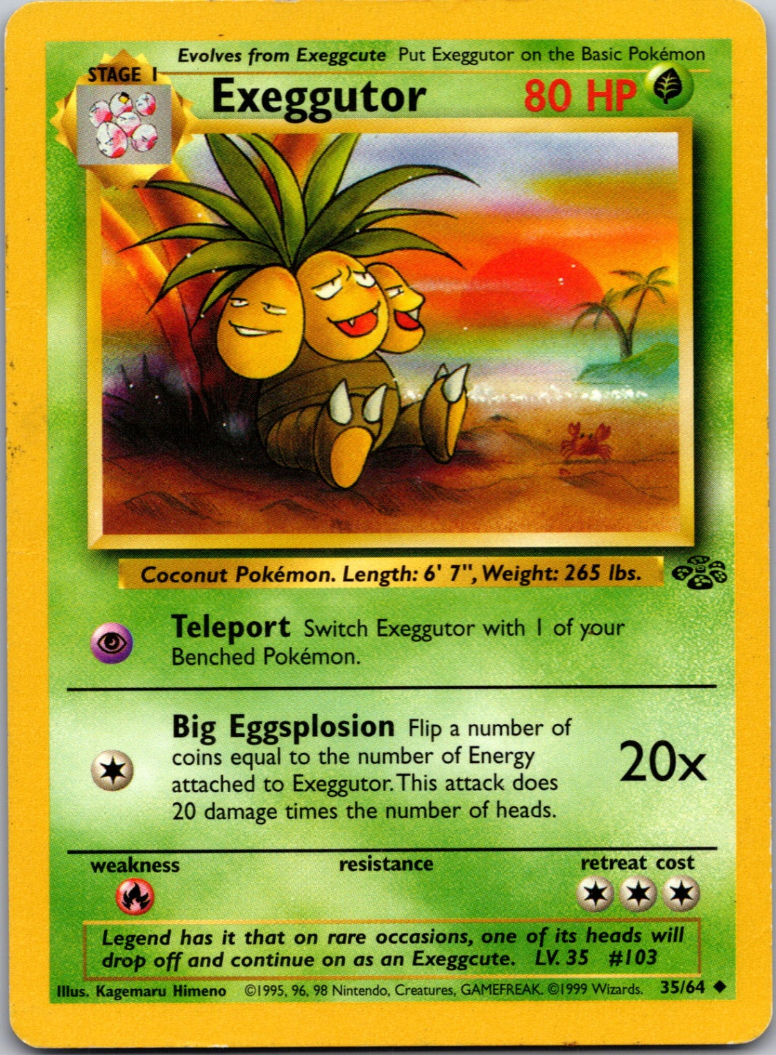 1999 Jungle #35/64 Exeggutor Uncommon C232