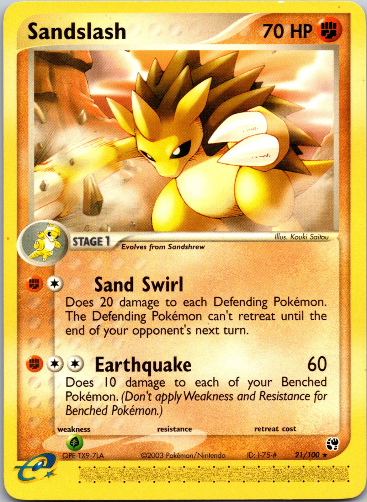 2003 Sandstorm 21/100 Sandslash LP