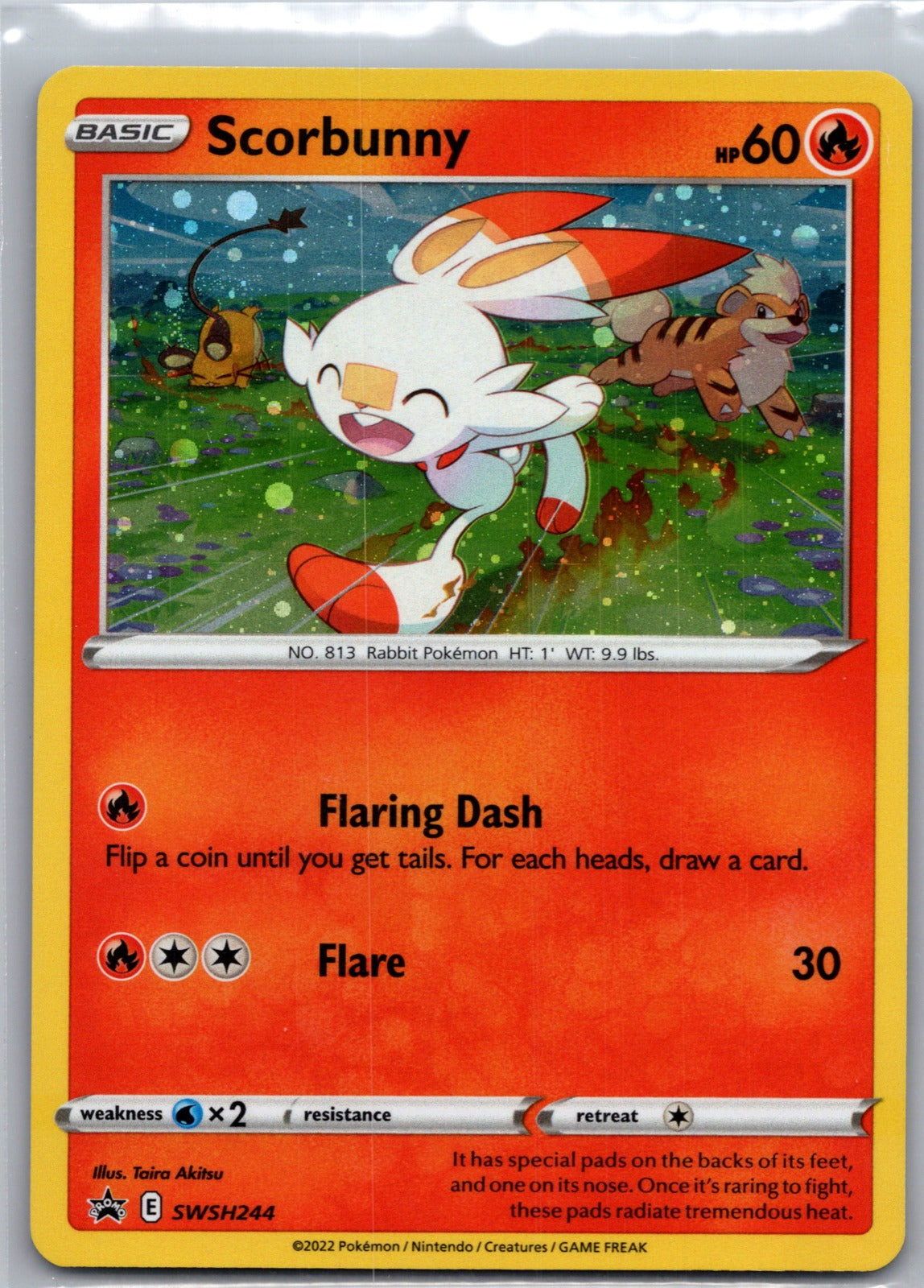 2022 SWSH: Sword and Shield Promo Cards SWSH244 Scorbunny (Cosmos Holo) NM G36