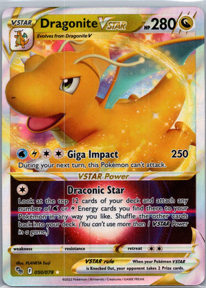 Pokemon GO 050/078 Dragonite VSTAR Ultra Rare NM