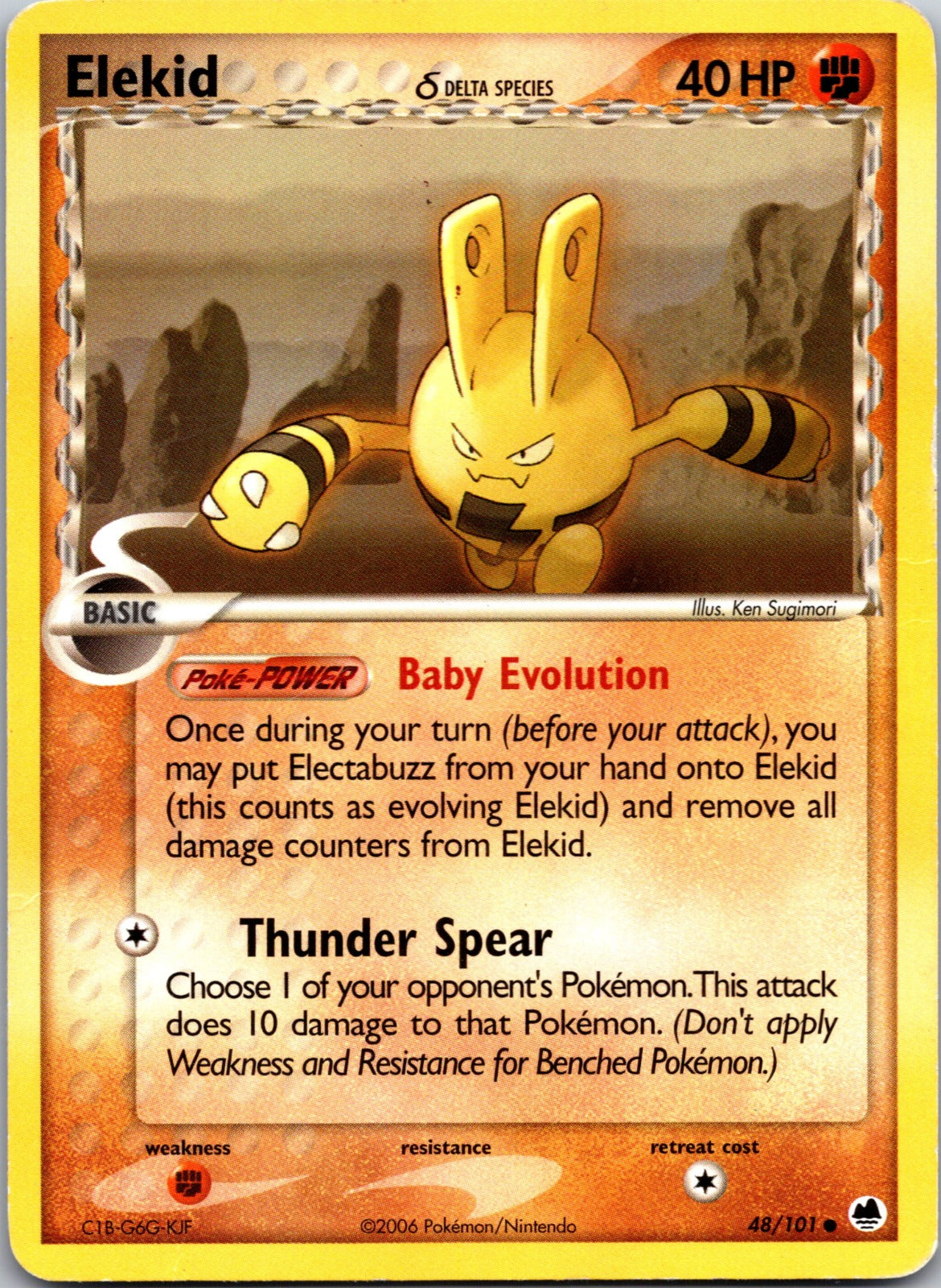 2006 Dragon Frontiers 48/101 Elekid (Delta Species) HP Z64
