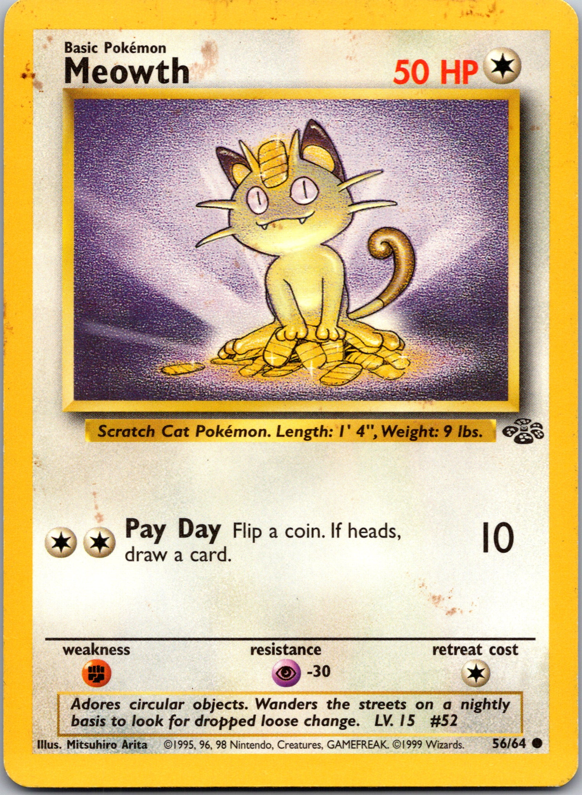 1999 Jungle 56/64 Meowth Common A277