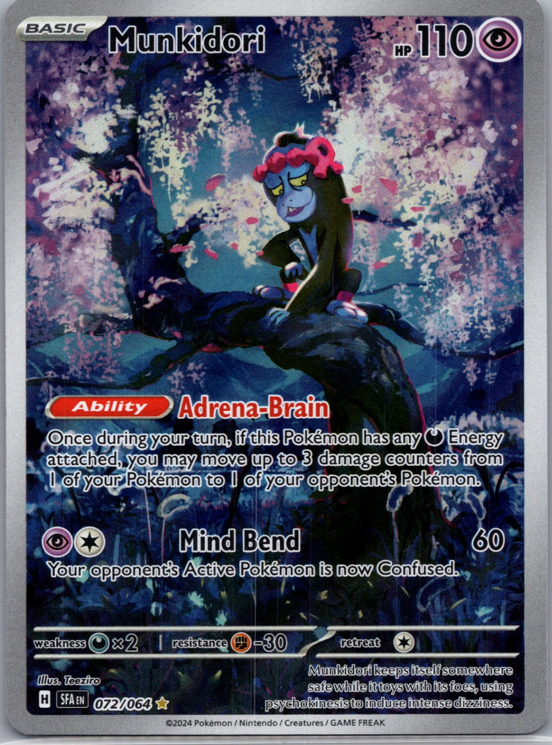 2024 SV: Shrouded Fable 072/064 Munkidori Illustration Rare D125