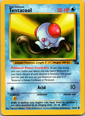 1999 Fossil 56/62 Tentacool Common L32