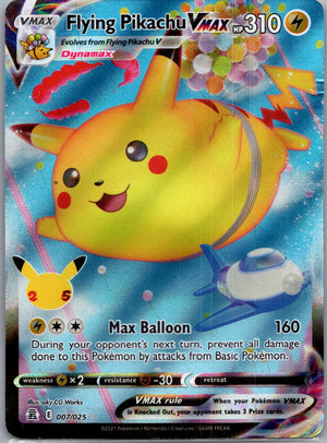 2021 Celebrations 007/025 Flying Pikachu VMAX LP
