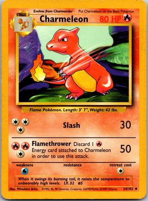 1999 Base Set 024/102 Charmeleon Uncommon M341