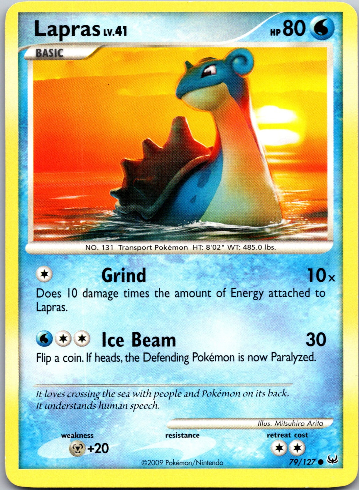 2009 Platinum 79/127 Lapras LP