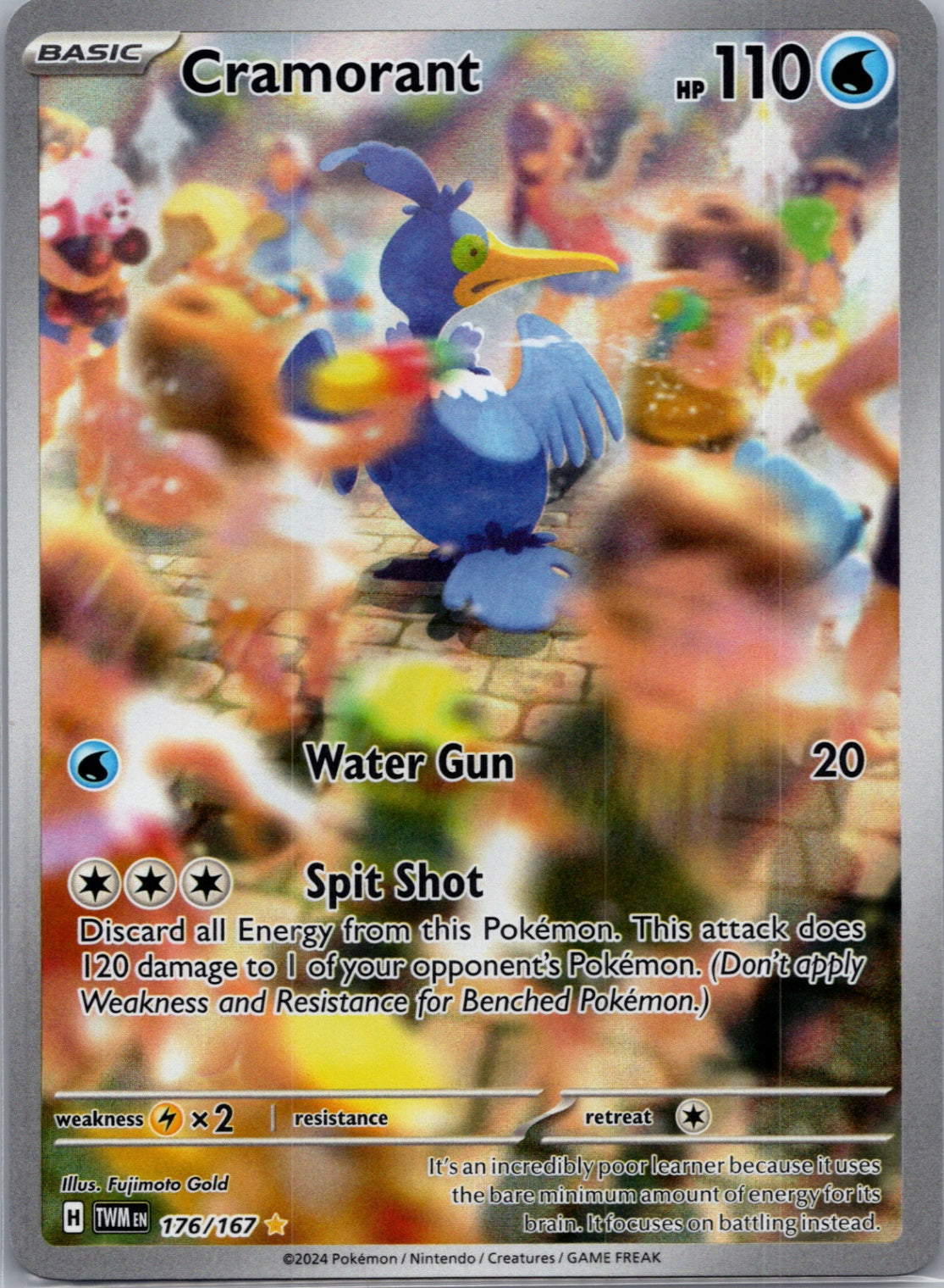 Cramorant Holofoil Illustration Rare SV06: Twilight Masquerade 176/167 NM