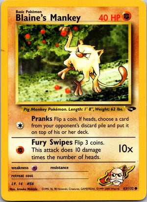 2000 Gym Challenge 063/132 Blaine's Mankey LP
