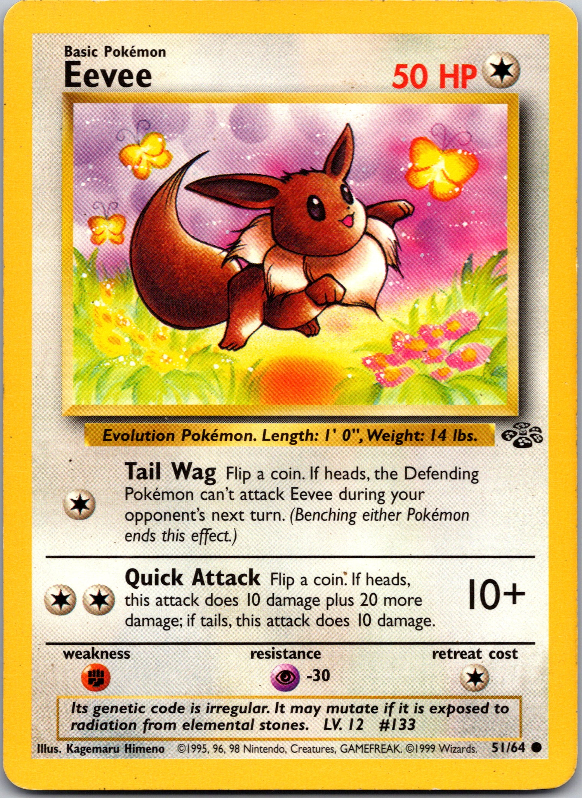 1999 Jungle 51/64 Eevee Common A54