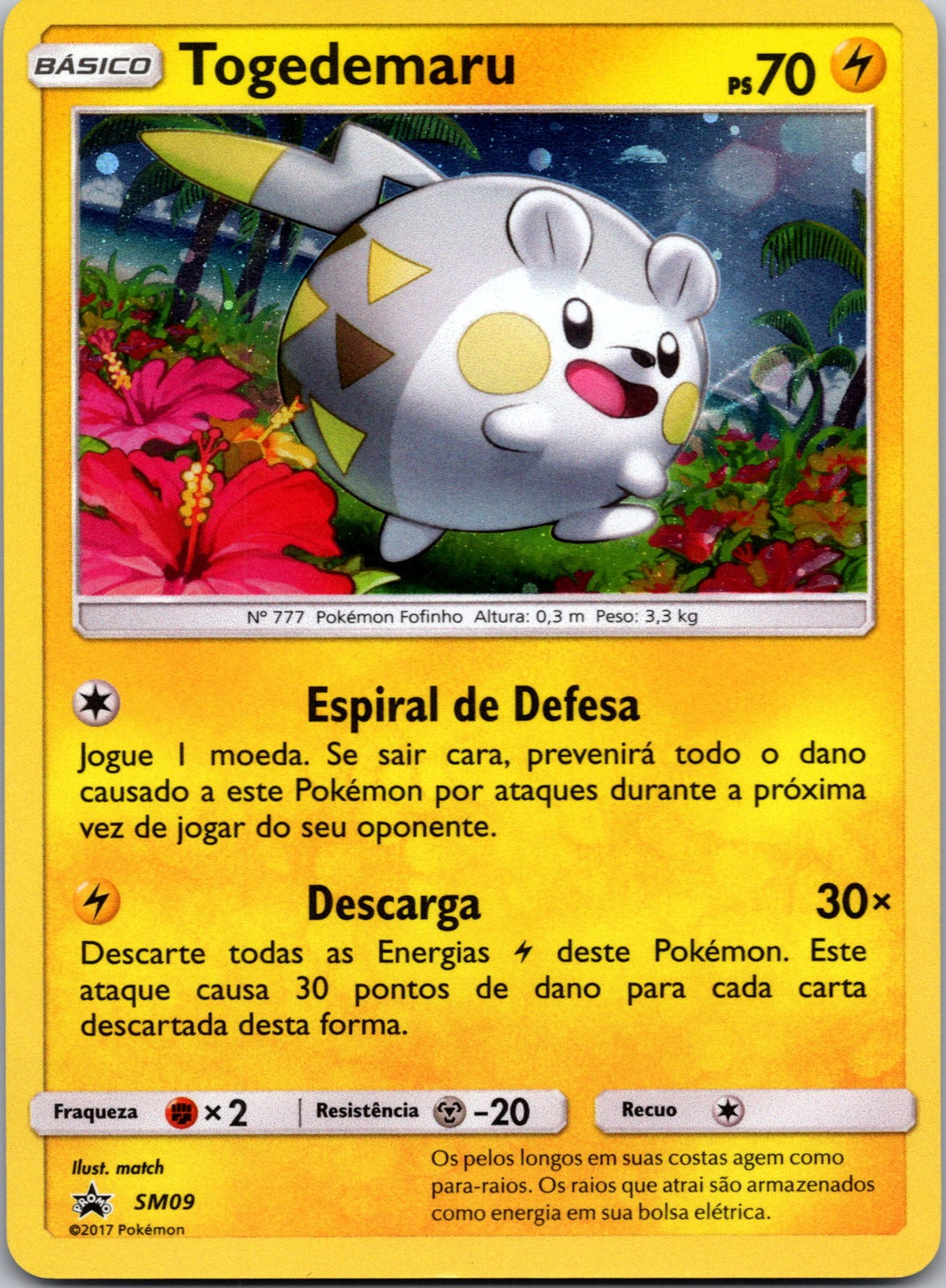 2017 Togedemaru SM - Burning Shadows 47/147 NM