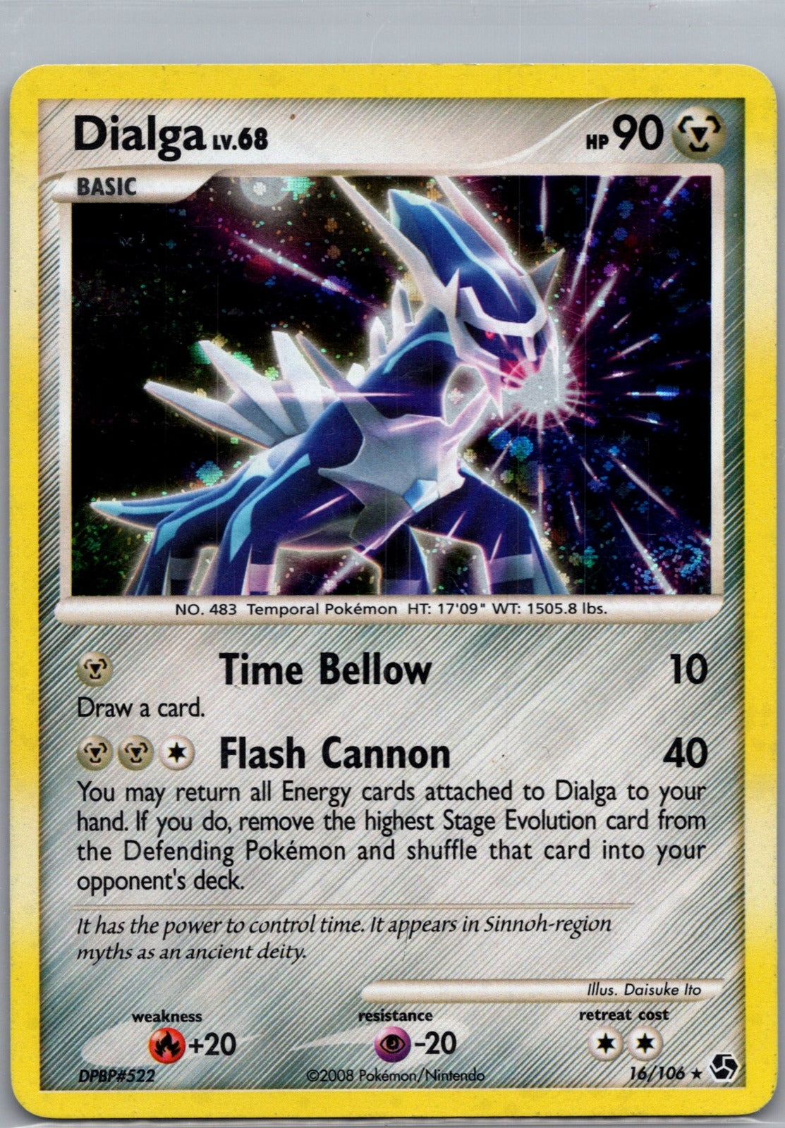 2016 Deck Exclusives 016/106 Dialga - (Cosmos Holo) LP