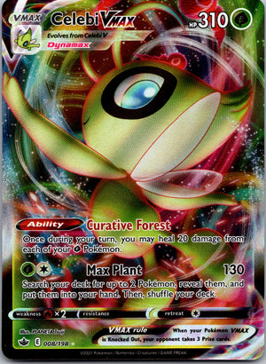 2021 SWSH06: Chilling Reign 008/198 Celebi VMAX NM