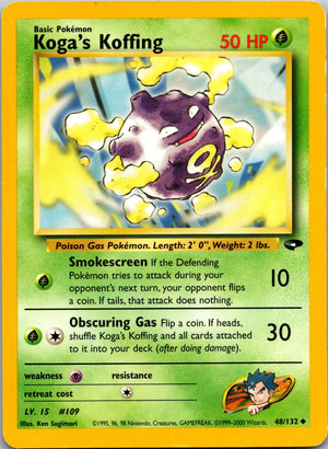 2000 Gym Challenge 048/132 Koga's Koffing (48) LP