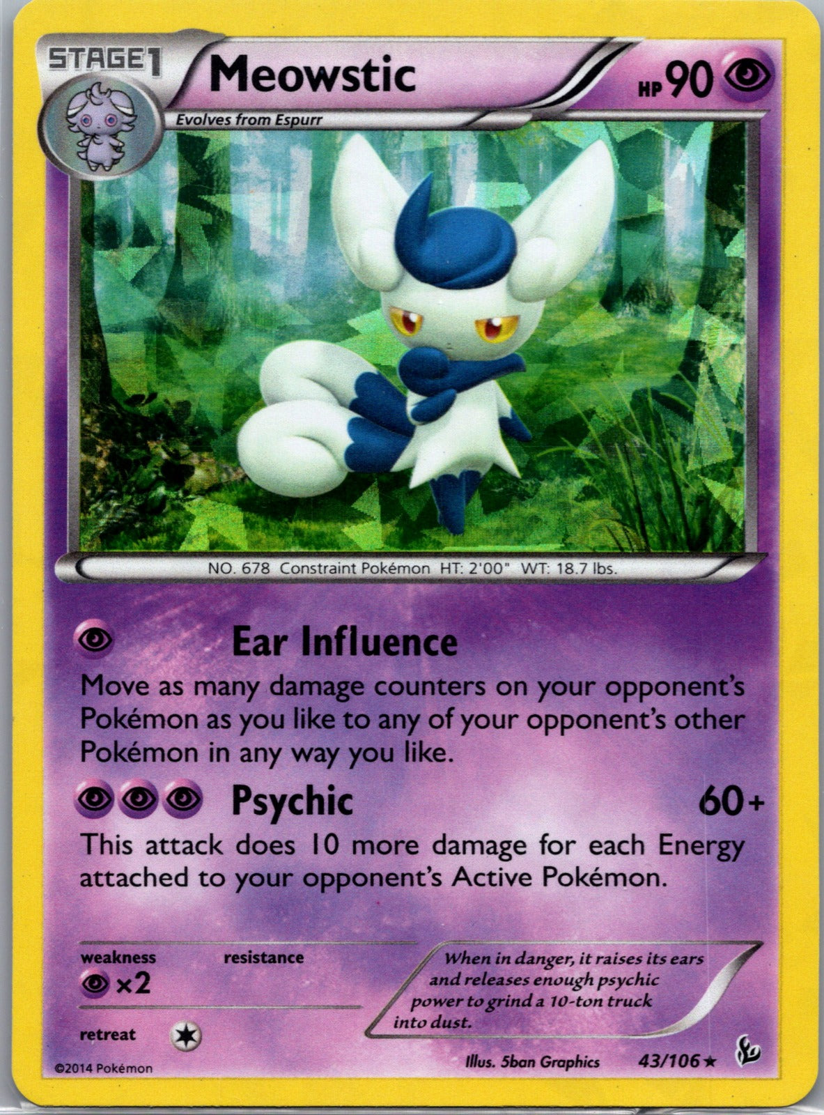 2014 XY - Flashfire 43/106 Meowstic LP