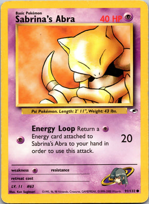 2000 Gym Heroes 091/132 Sabrina's Abra LP