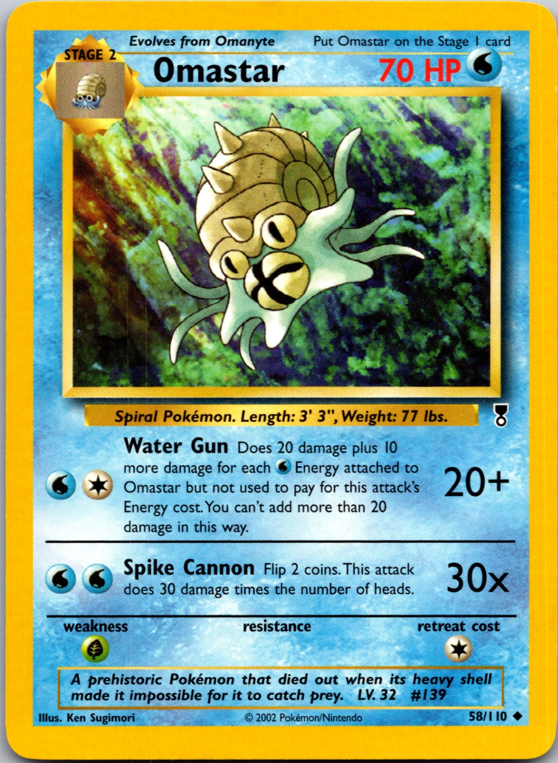 2002 Legendary Collection 058/110 Omastar Uncommon L34