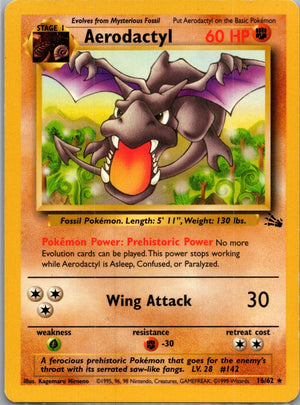 Fossil 01/62 Aerodactyl (1) Holo Rare NM