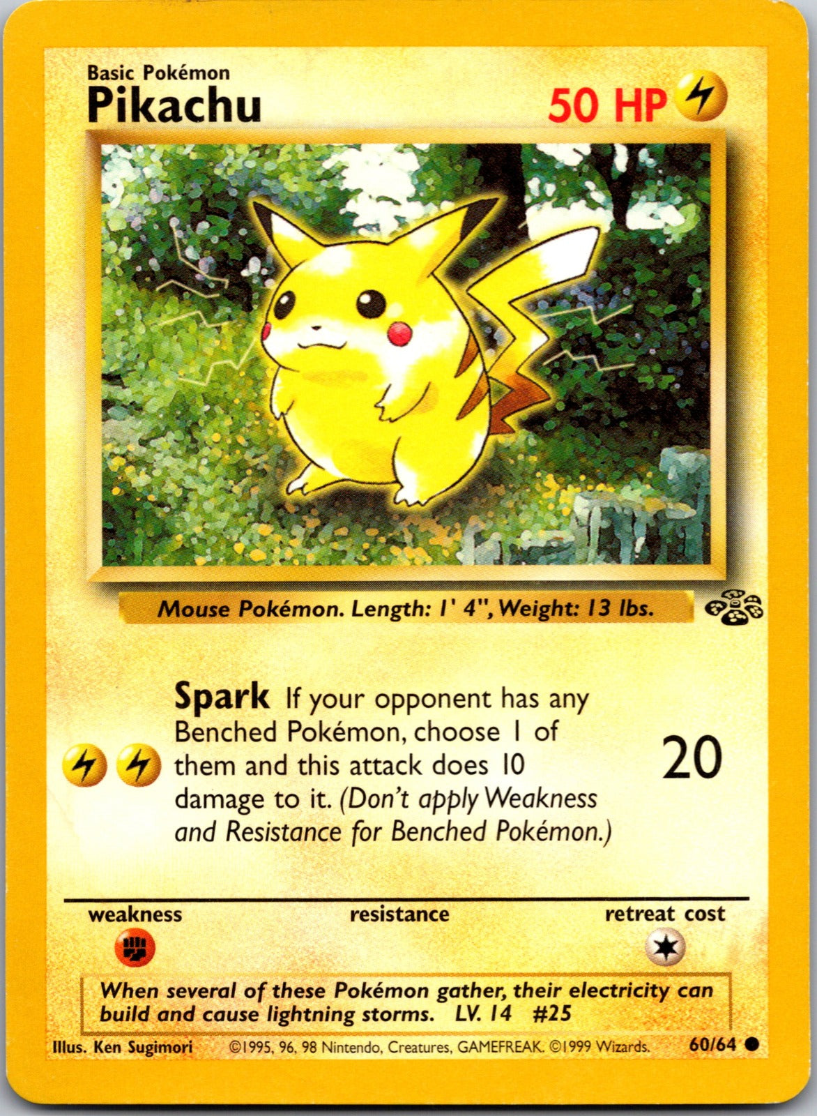 1999 Jungle 60/64 Pikachu NM