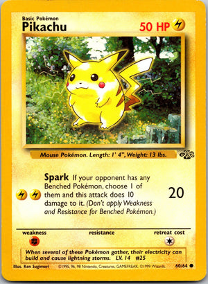 1999 Jungle 60/64 Pikachu NM