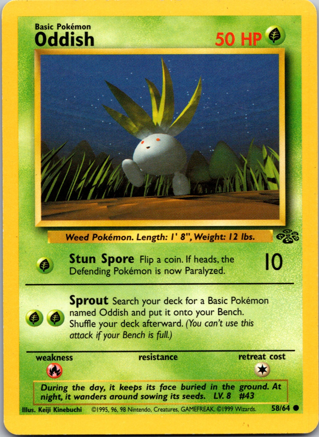 1999 Jungle #58/64 Oddish Common C122
